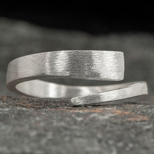 Silberring Silber 925 Ring Verstellbar Offen R0647 Silberring, Damenrig, Bandring, flexibel, Bild 2