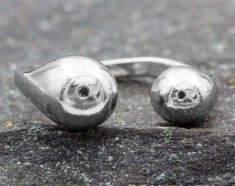 Silberring Silber 925 Ring Verstellbar Offen  R0888   Silberring, Damenrig, Bandring modern, schlicht, edel