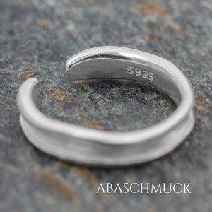 Silberring Silber 925 Ring Verstellbar Offen R0776 Silberring, Damenrig, Bandring, flexibel Bild 3