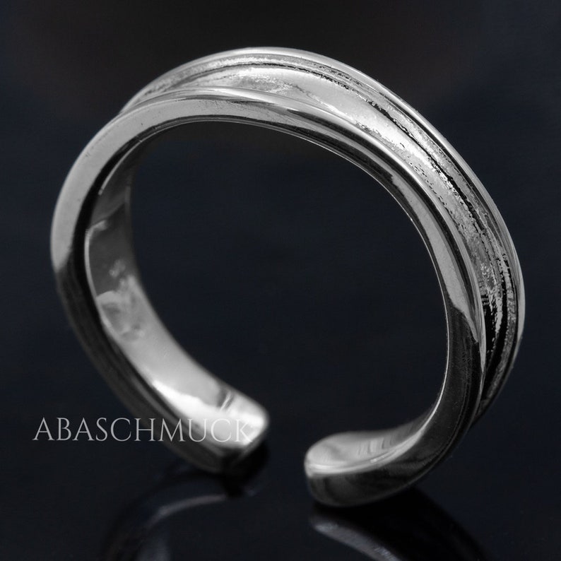 Silver ring silver 925 ring adjustable open R0776 silver ring, women's rig, band ring, flexible image 2