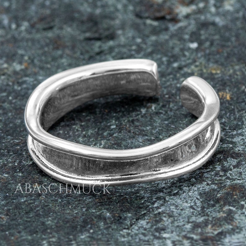 Silver ring silver 925 ring adjustable open R0776 silver ring, women's rig, band ring, flexible image 6