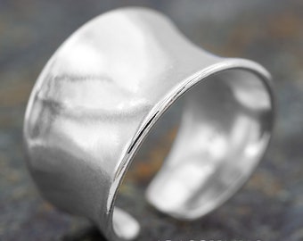 Silver ring silver 925 ring adjustable open R0751 wide, silver ring, women's rig, band ring, flexible