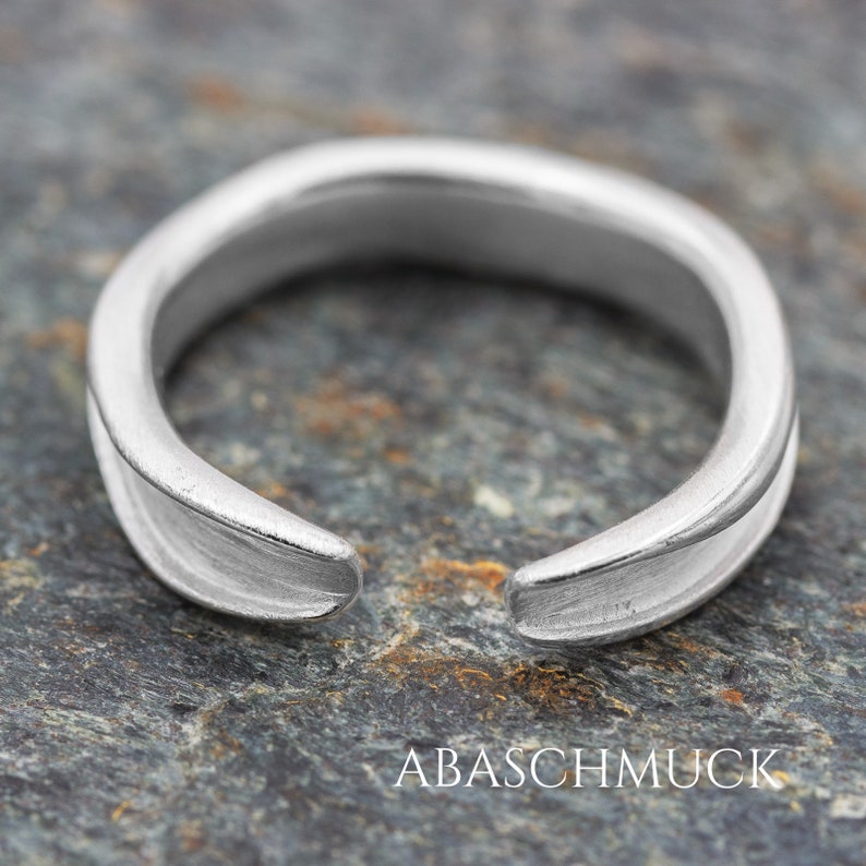 Silberring Silber 925 Ring Verstellbar Offen R0776 Silberring, Damenrig, Bandring, flexibel Bild 7