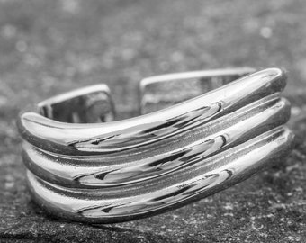 Silberring Silber 925 Ring Verstellbar Offen R0918  Silberring, Damenrig, Bandring,  flexibel,
