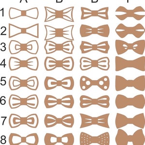 Bow ties.Laser cut Files SVG DXF CDR vector plans, files Instant download, cnc pattern, cnc cut, laser cut image 3