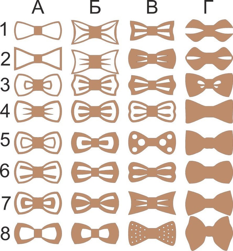 Bow ties.Laser cut Files SVG DXF CDR vector plans, files Instant download, cnc pattern, cnc cut, laser cut image 3