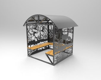 Pavilion.cnc laser and plasma cutting plan, dxf file cnc plasmas laser cuttable