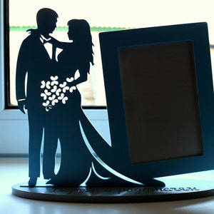 Photo frame, Bride and Groom.Laser cut Files SVG DXF CDR vector plans, files Instant download, cnc pattern, cnc cut, laser cut