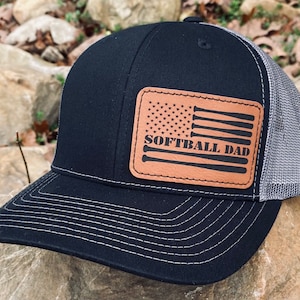 Softball Dad Flag Black/Charcoal Richardson Hat