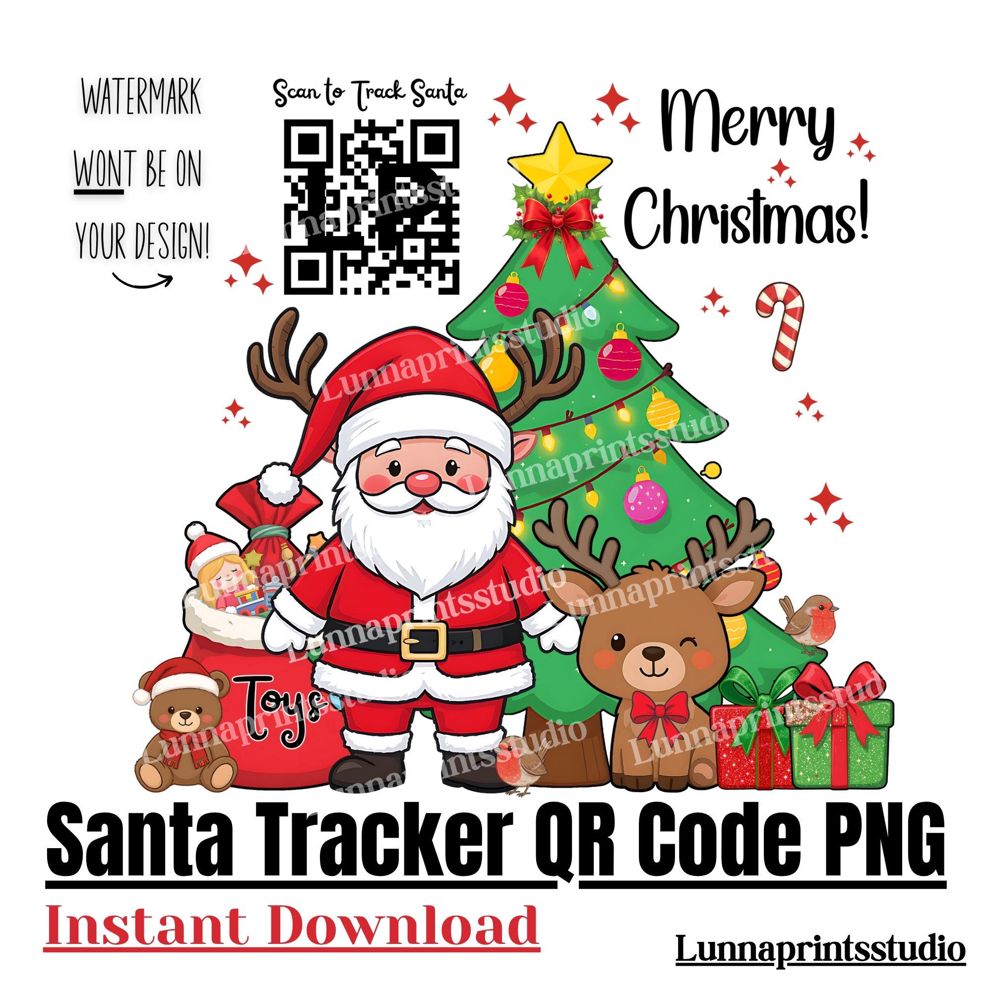 Personalized Christmas Decor Reindeer Santa Tracker, QR Code Ornament ...