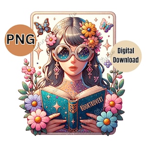 BOOKTROVERT tarotkaart PNG-ontwerp, boek clipart, grappige afbeelding, sublimatie print, DTF-overdrachtsafbeelding, leesboekontwerp, boekenliefhebbers png
