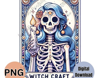 Witch craft Tarot Card Inspired PNG design, witchy tarot card, Sublimation print, transfer image, digital download, popular clipart