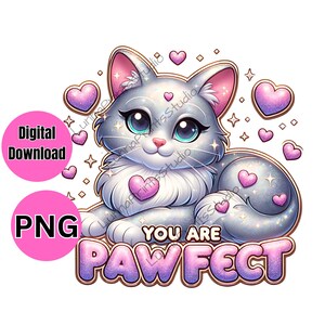 Glittery Cat PNG Cat Clipart, impressão de sublimação de amantes de gatos, imagem de transferência, mãe de gato impressão de caneca de sublimação fofa, afirmação positiva png