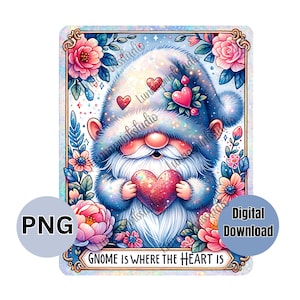Gnome Sublimation Design Tarot Karte PNG, Sublimationsdruck, DTF Gnome Transferbilder, neues Zuhause Gnome druckbare Clipart- T-Shirt Tassen Design