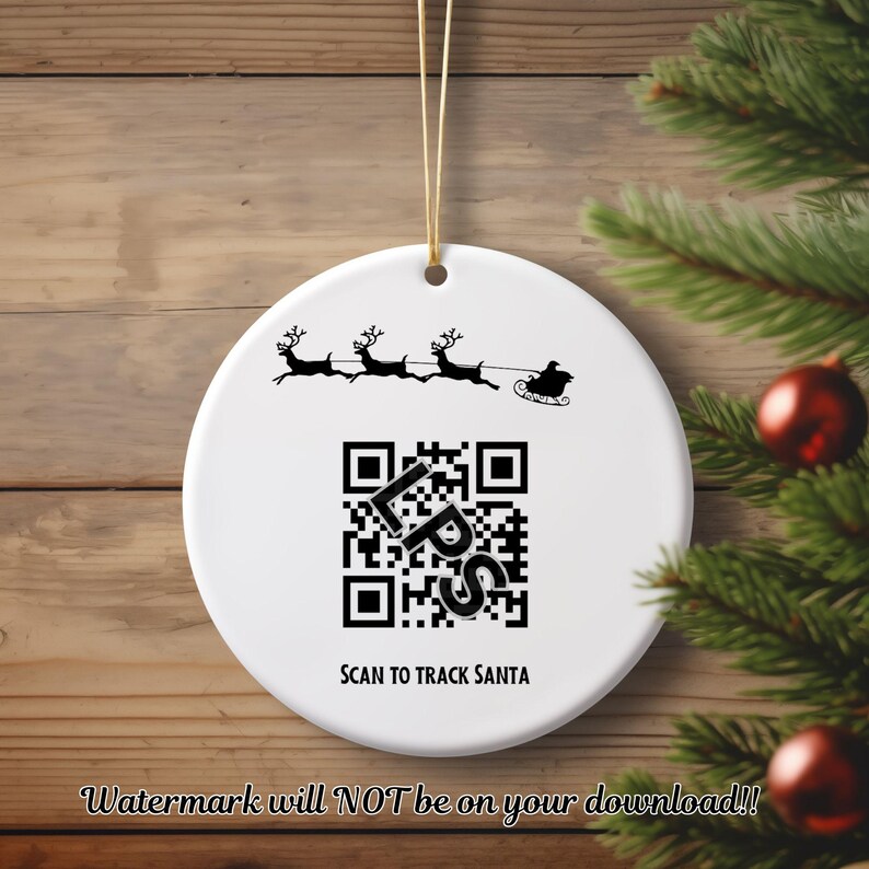 PNG Digital Download Santa Tracker Qr Code for Christmas Eve ...