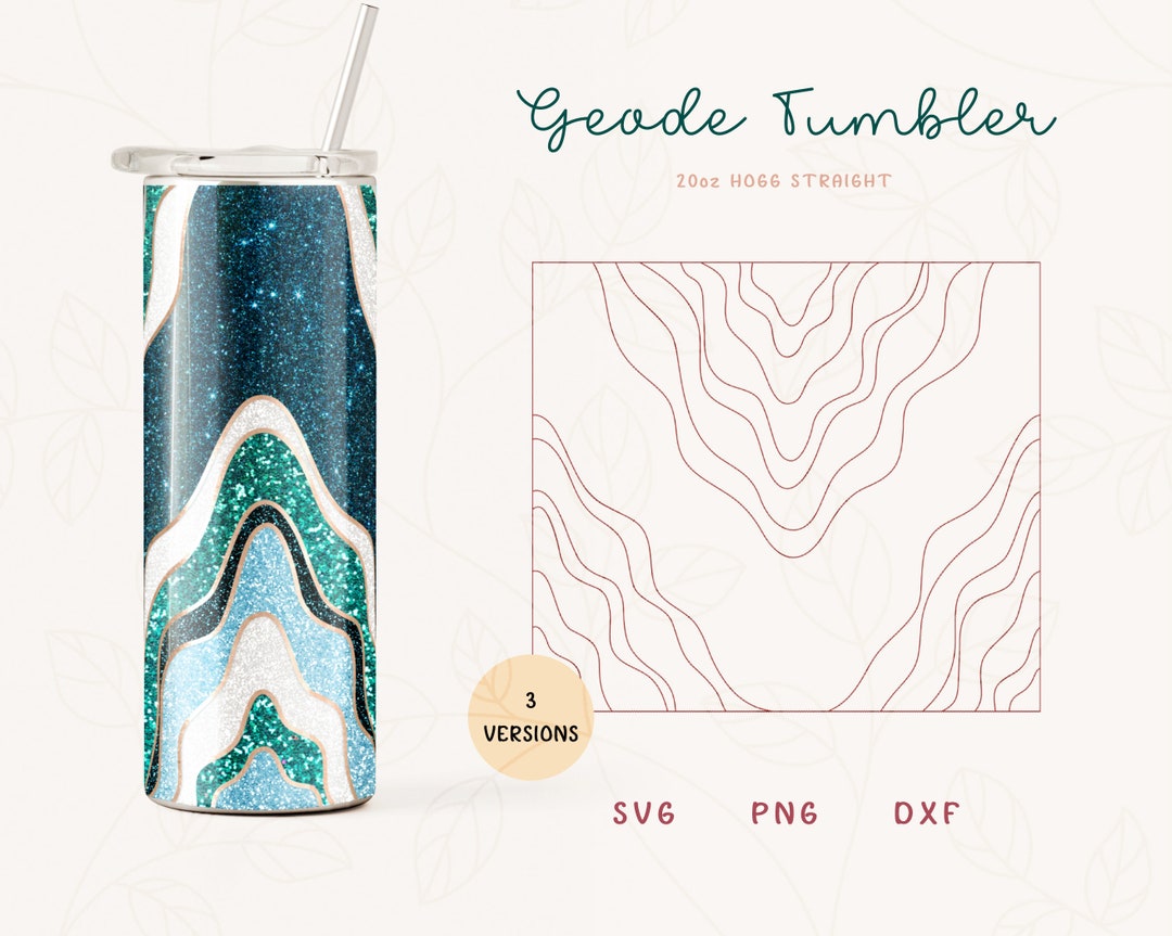 Geode Waves Burst Tumbler Template SVG for Hogg 20oz Straight Etsy UK