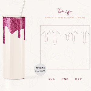 Drip Split Tumbler Template SVG for Hogg 20oz Straight Skinny Tumbler, Halloween Burst Template for Tumblers, Skinny Tumbler Sublimation Png
