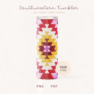 Southwestern SS20 RHINESTONE Honeycomb Pattern for 20oz Straight Skinny Tumbler, Rhinestone Tumbler Sublimation PNG