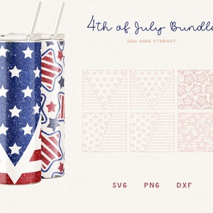 Burst Becher Template BUNDLE SVG für Skinny Hogg 20oz | USA Flagge Burst Vorlage für Becher | 4th Juli Skinny Tumbler Sublimation Png