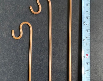 Solid Copper Garden Plant Tag Label Marker Hanger Stakes (Set of 5) - STAKES ONLY - Hand Made