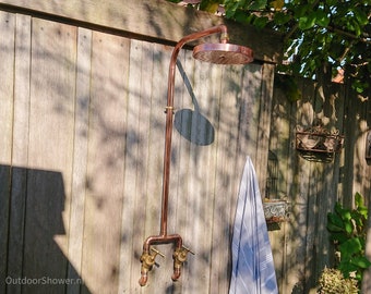 Copper outdoor shower handmade to order, custom made, industrial design