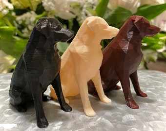 Figurine de labrador retriever - cadeau de laboratoire noir jaune brun - figurine de sympathie chien maman chien papa, cadeau de laboratoire noir, cadeau de propriétaire de laboratoire, cadeau Labrador
