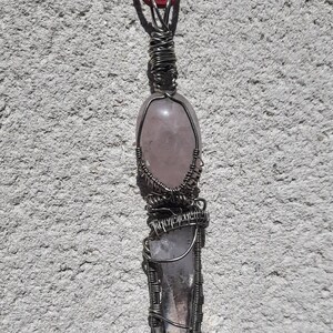 Pendentif améthyste et quartz rose/Pendentif améthyste/Pendentif quartz rose/améthyste/quartz rose/Collier améthyste/Collier quartz rose image 8