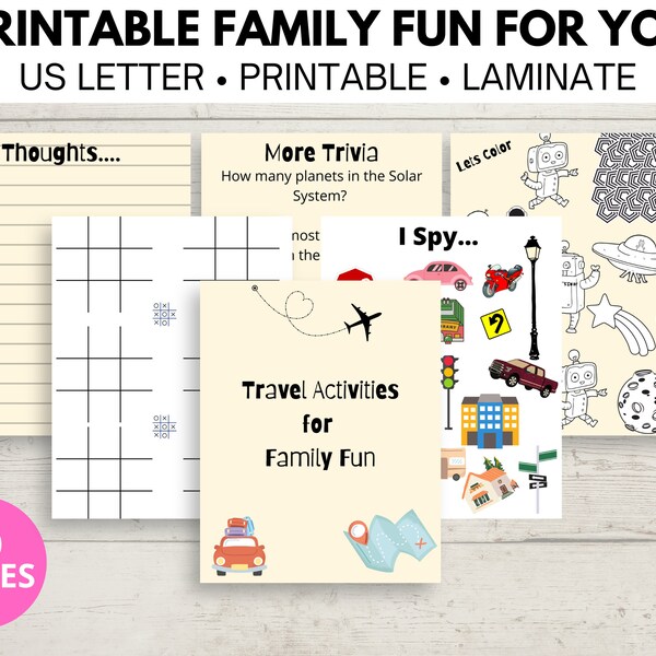 Travel Activity Book Etsy