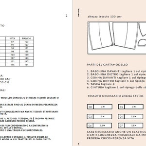 Sewing Digital Pattern Wide gathered skirt // Cartamodello PDF gonna arricciata con elastico in vita themiaskirt immagine 10