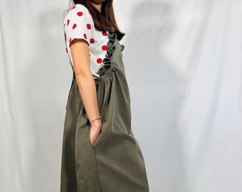 Sewing Digital Patter - Apron Oversized Dress // PDF sewing pattern oversized dress with gathers #THETEADRESS