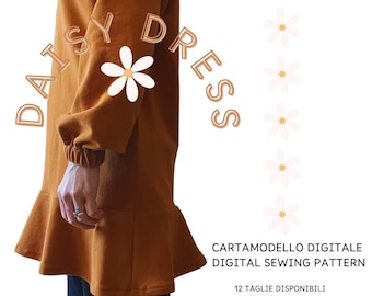 Digital Sewing Pattern DAISY Dress and Sweatshirt