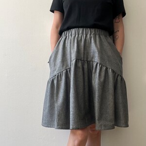 Sewing Digital Pattern Wide gathered skirt // Cartamodello PDF gonna arricciata con elastico in vita themiaskirt immagine 2