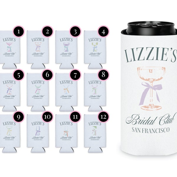 Personalized Unique Bachelorette Can Cooler | Custom Can Coozie | Beach & Lake Bachelorette Party | Bach Party Favors Swag