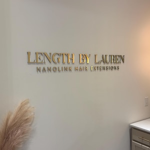 Letras de parede 3D para clínicas, recepção ou entrada Placa grande, fácil de instalar
