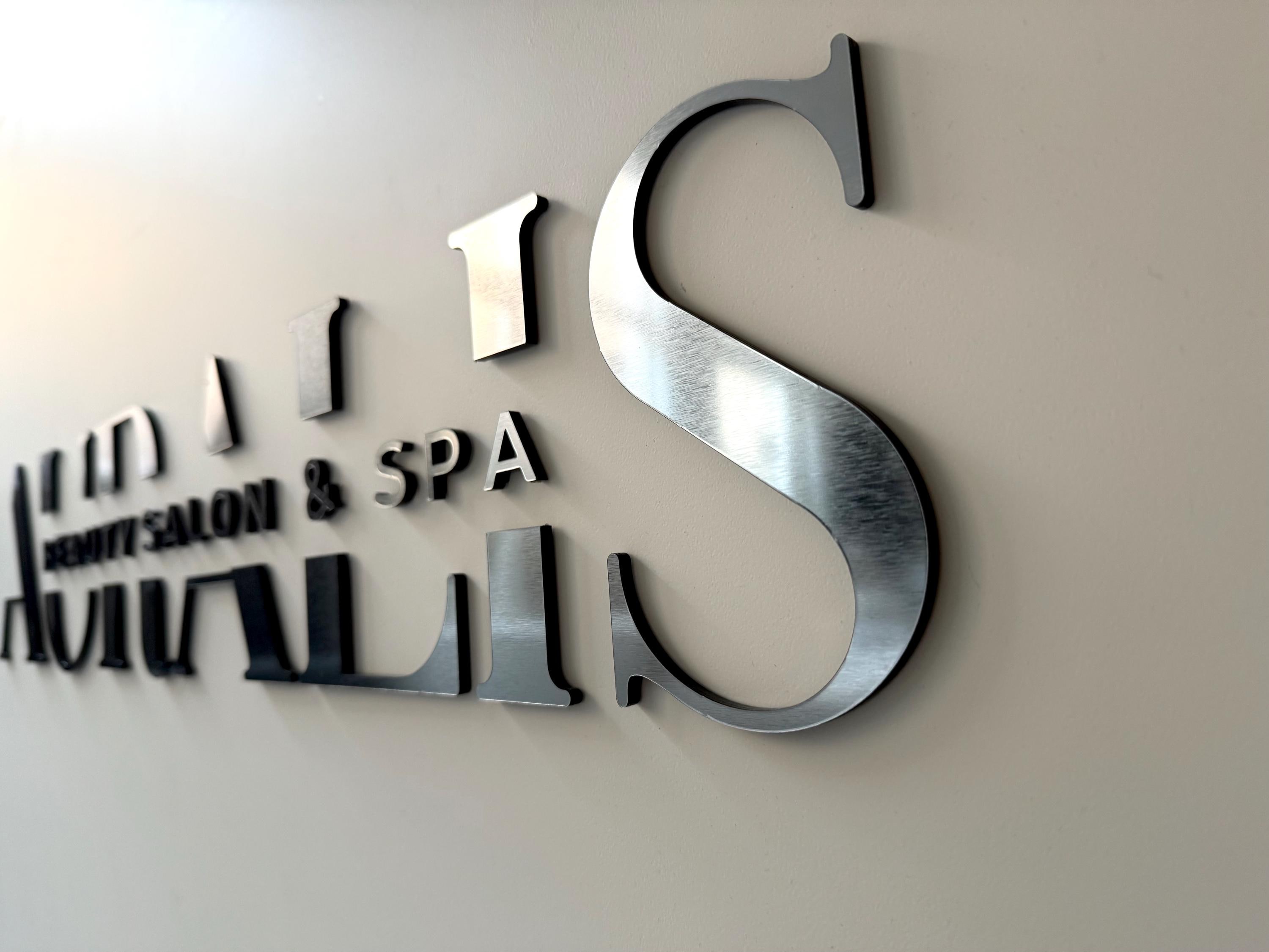 Custom Add Silver Sign Large Brushed Silver Acrylic Wall Sign, Personalized Custom 3D Letters ...