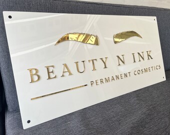 "Beauty Salon Zeichen, 3D Buchstaben & ""Beauty Salon""."
