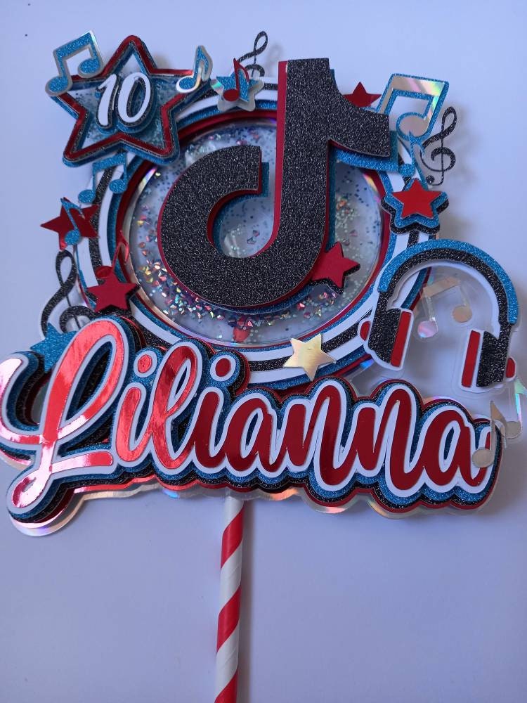Tik Tok Cake Topper Shaker Etsy
