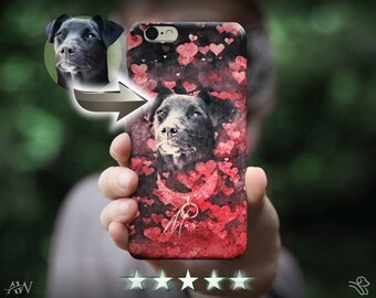 Custom Pet Art Phone Case, Slim Fit Snap Case, Gift for Dog Lover, Personalised Portrait, Hand Drawn Illustration, Cool Design, Gift Idea