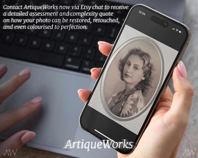 Before-and-after comparison of a restored vintage photo, showing handcrafted color improvement and detail repair. Master-Level Photo Restoration Service! Vintage Photo Editing, Restore Old Pictures, Remove Blur, Photo Repair, Fix Damage, Improve Quality