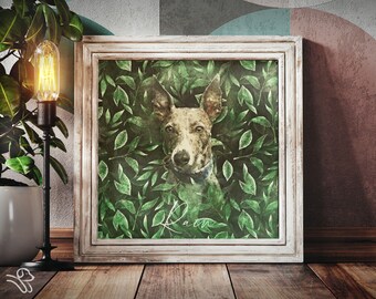 Custom Printed Pet Portrait, Museum Quality Fine Art Print, Personalised Dog Illustration, Eco Design, Vegan, Watercolour & Sketch Style