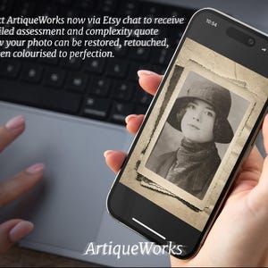 Before-and-after examples of expert photo restoration, enhancement, and colorization — restoring old photos, repairing damage, improving photo quality, and showcasing advanced photo repair.