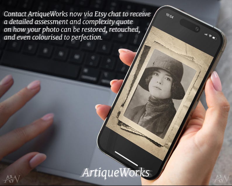 Before-and-after examples of expert photo restoration, enhancement, and colorization — restoring old photos, repairing damage, improving photo quality, and showcasing advanced photo repair.