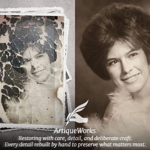 Before-and-after examples of expert photo restoration, enhancement, and colorization — restoring old photos, repairing damage, improving photo quality, and showcasing advanced photo repair.