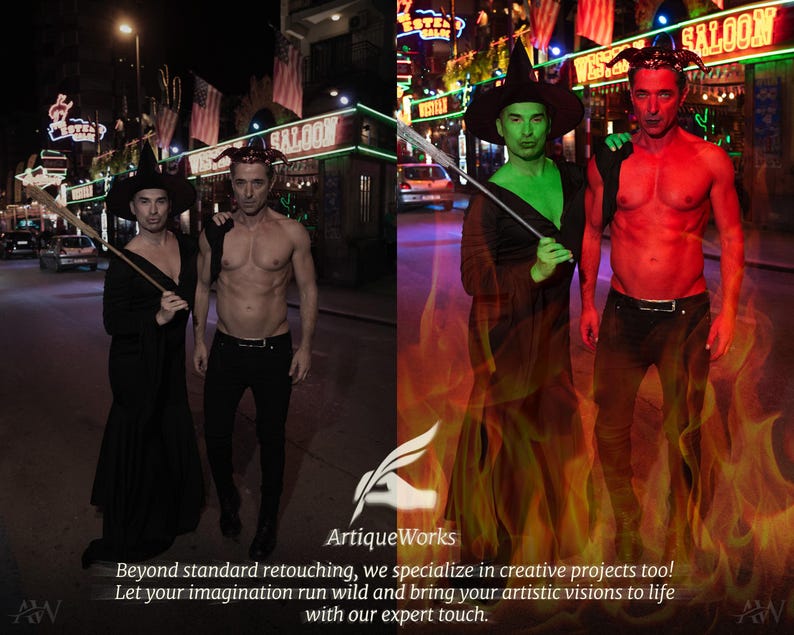 An example of creative, design-led photo retouching that goes beyond standard correction—showcasing the artistic possibilities of expert Photoshop work at ArtiqueWorks. Expert Photoshop Services, Photo Edit Service, Photo Retouching, Photo Restoration, Add Person to Photo, Remove Person from Photo, Retouch.