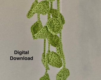 Crochet Vine/ Ivy Pattern.  Step by step photos included.  Basic crochet stitches.