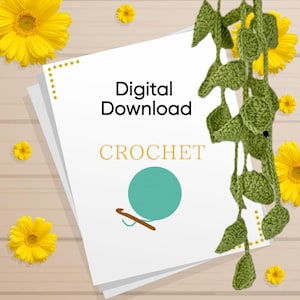 Crochet Vine/ Ivy Pattern.  Step by step photos included.  Basic crochet stitches. US crochet terms