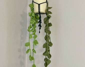 Crochet Vines (set of 8). Please specify Bright Green, Sage Green, or Dusky Olive.  Custom, may take up to 7 days to ship. 23"-30".