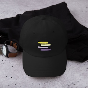 Nonbinary Hat Enby Pride Cap LGBT Hat Nonbinary Pride Hat Genderqueer Pride Outfit Queer Hat Queer Pride Festival Nonbinary Cap Enby Gift