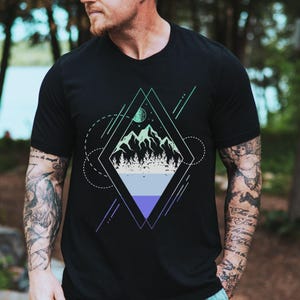 MLM Pride Shirt Nature, Subtle Pride Clothing for Men, Gay Men&#39;s Graphic Tee, Pride Shirt for Guys Aesthetic Men&#39;s Apparel Masculine Fashion