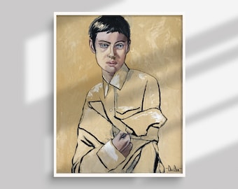 Original Woman Oil Painting on Canvas Large